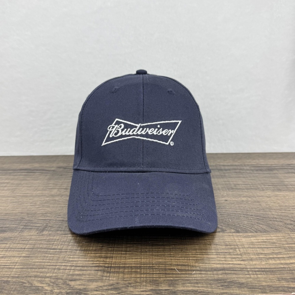 Budweiser Beer Logo Hat Navy Blue Baseball Cap Snapback‎ Adjustable One Size